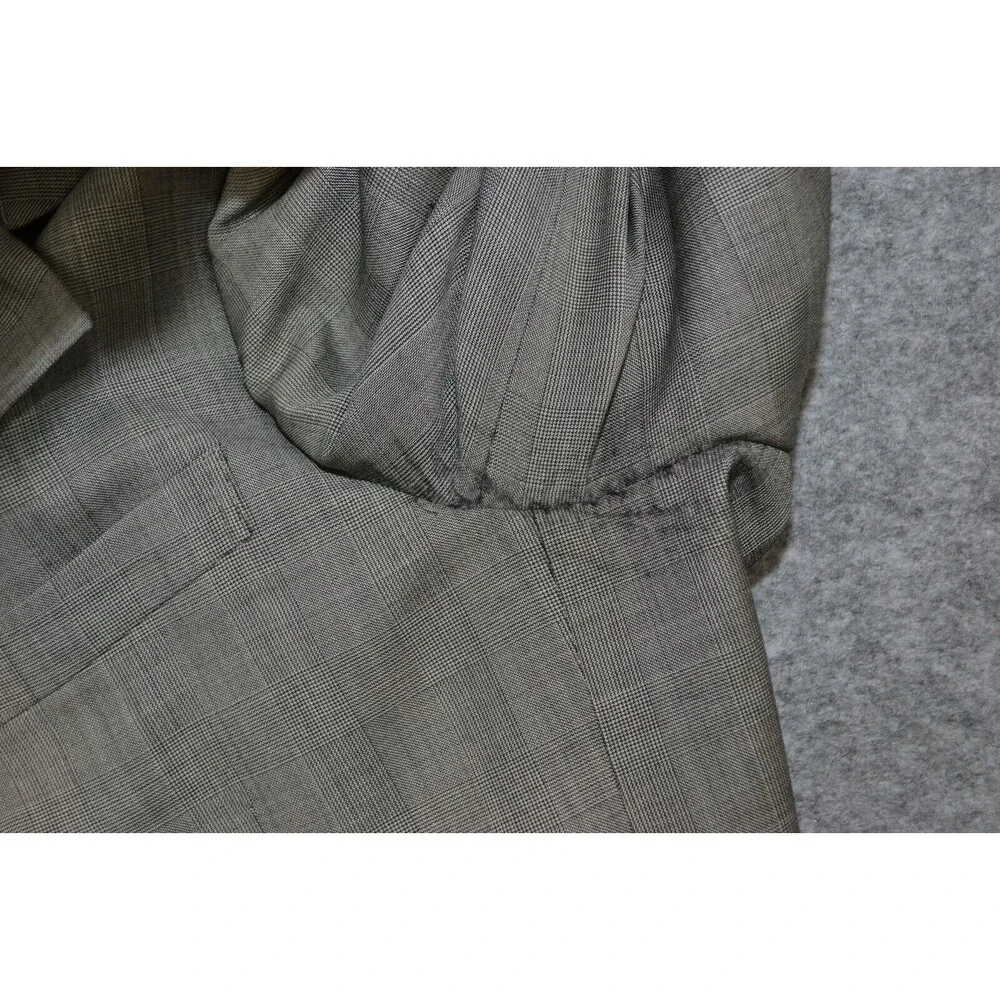 John W. Nordstrom Loro Piana Wool Blazer Mens 42R‎ Gray Glenn Check Sport Jacket